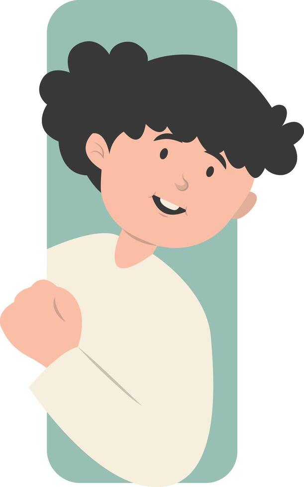 Illustration of People Peeking with Flat Design vector