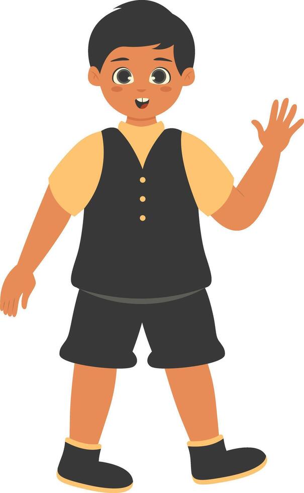 Children's Cartoon Character in Cartoon Design Concept. vector
