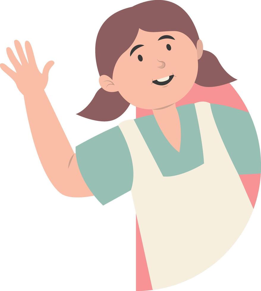 Illustration of People Peeking with Flat Design. vector