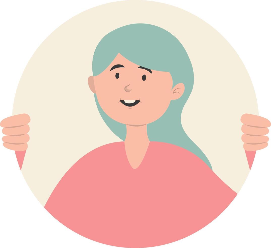 Illustration of People Peeking in Cartoon Shape vector