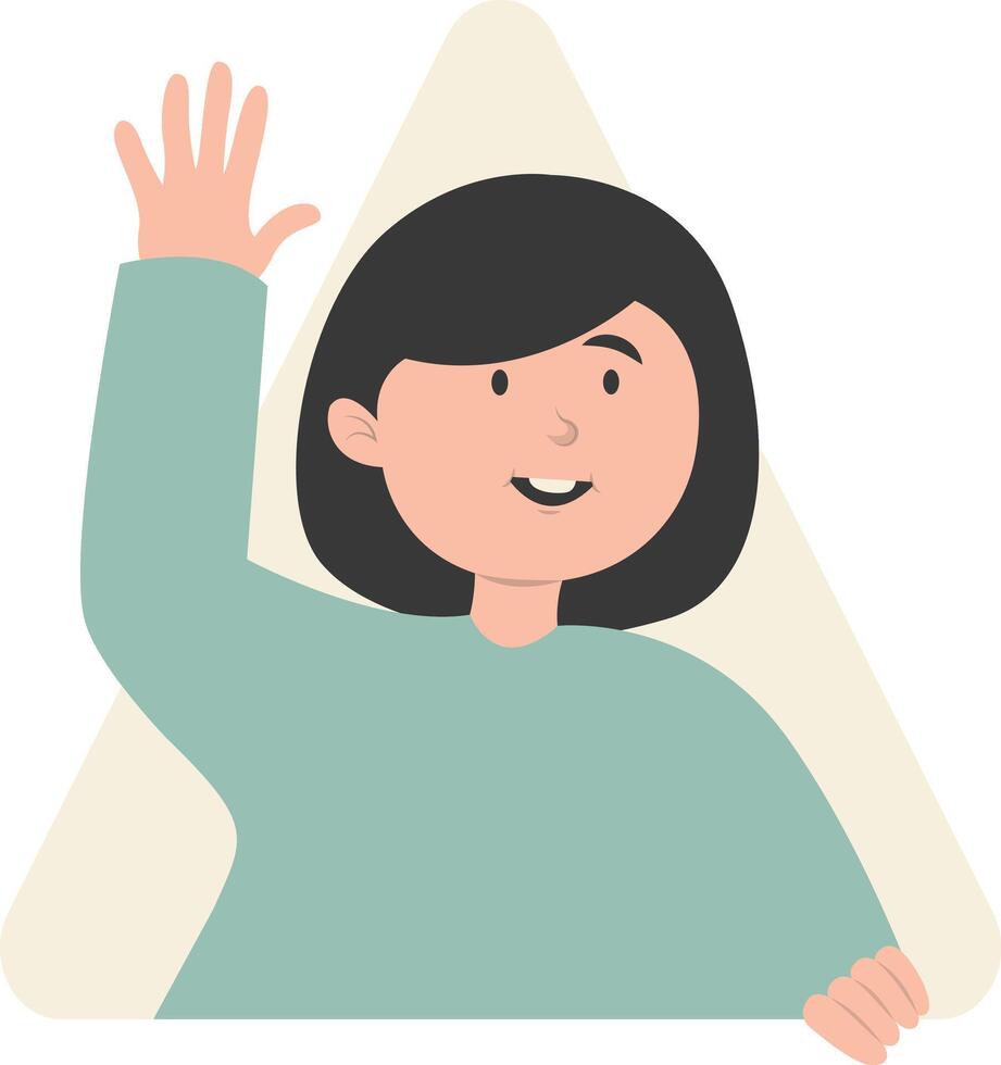 Illustration of People Peeking in Flat Cartoon Design. vector