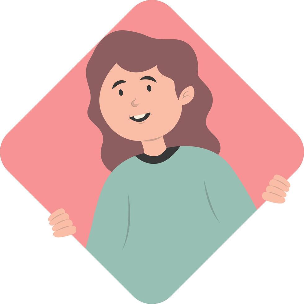 Illustration of People Peeking with Cartoon Shape vector