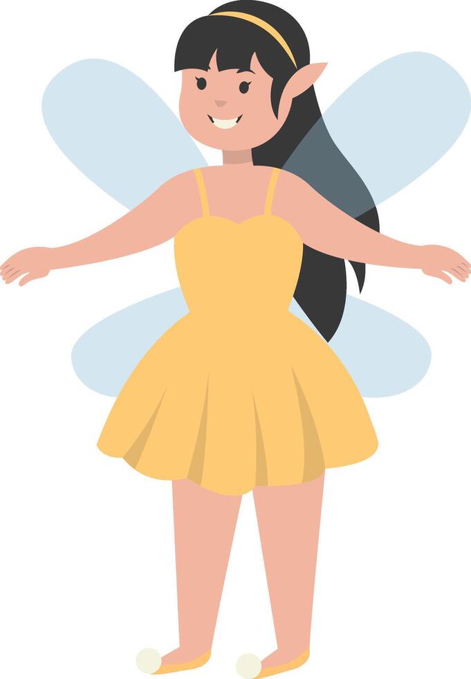 Happy Little Girl Fairy vector