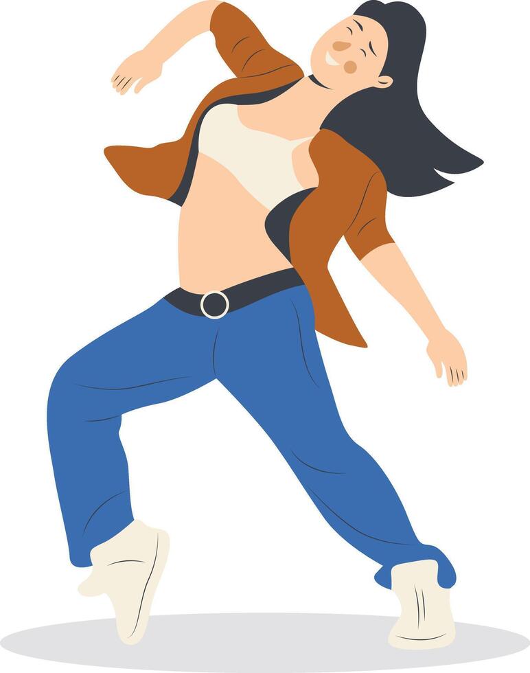 Professional Street Dancer Character in Flat Design. vector