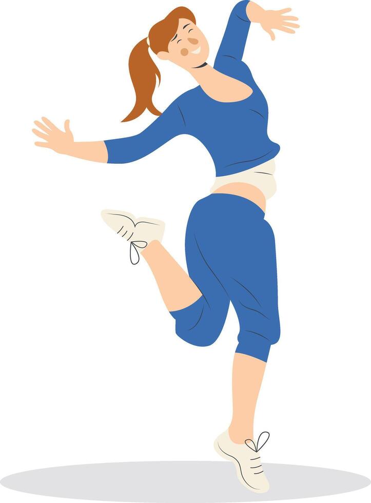 Professional Street Dancer Character on White Background vector