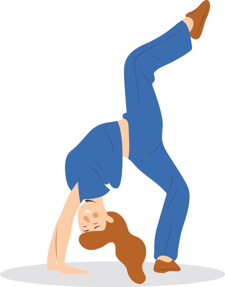 Professional Street Dancer Character on White Background. vector