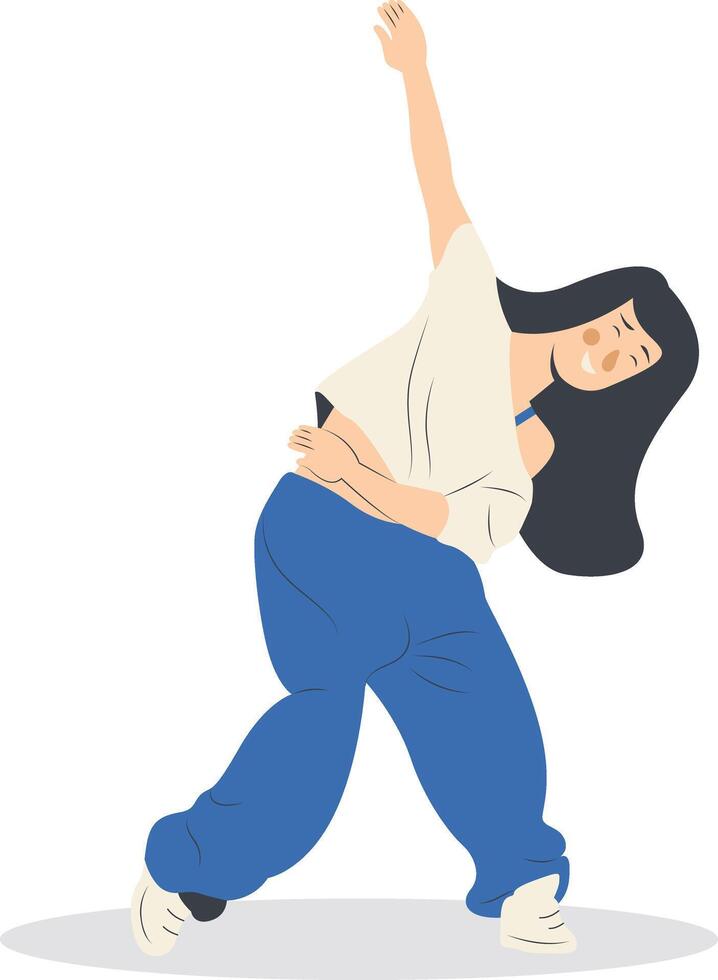 Professional Street Dancer Character Isolated on White Background vector