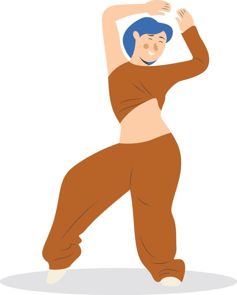 Professional Street Dancer Character Isolated on White Background. vector