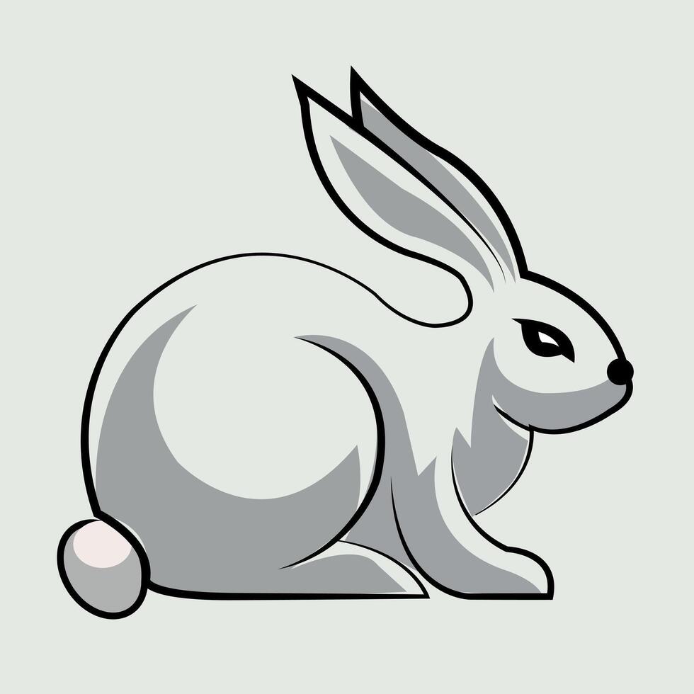 A cute rabbit illustration vector
