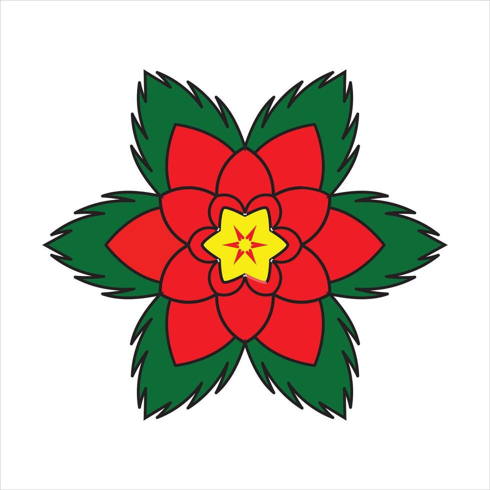 Colorful Mandala Design Elegant Floral Art Beautiful Decorative Flower Symmetrical Illustration vector