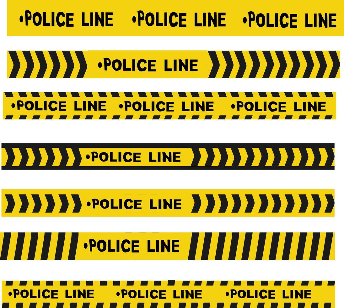 Do Not Cross Police Tape Yellow Black Line vector