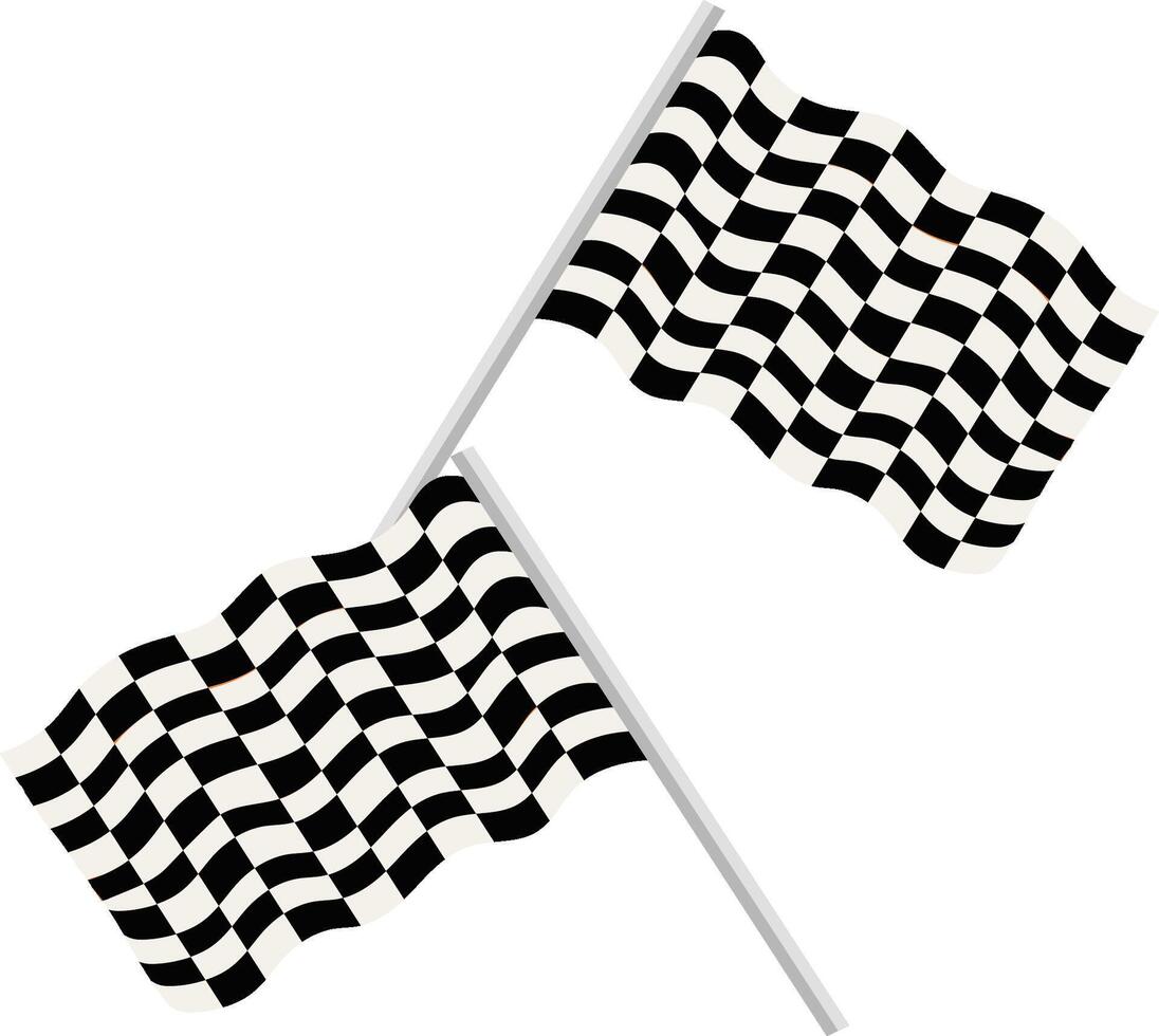 Race Waving Flag vector