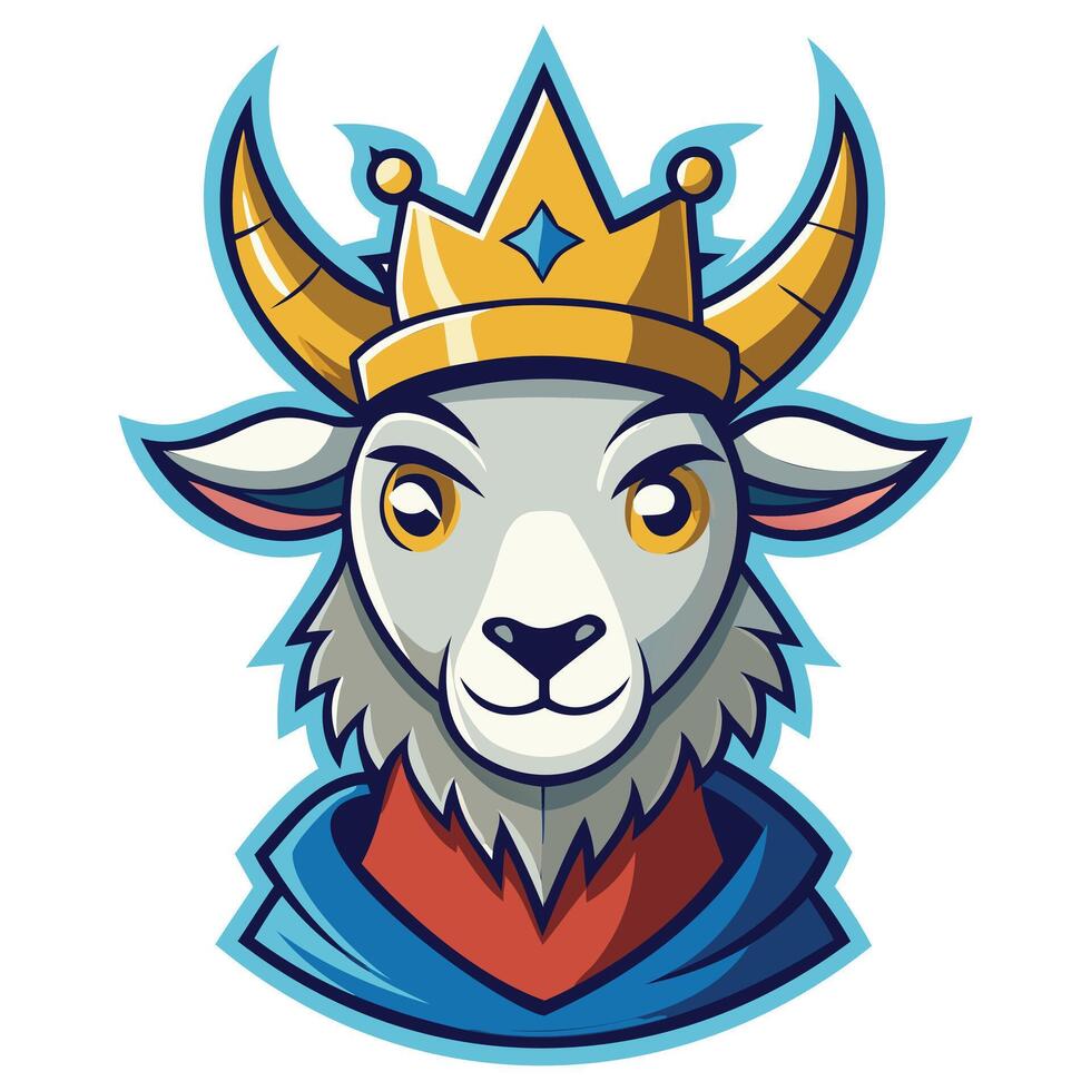 Fierce Goat Head Mascot Logo Design vector