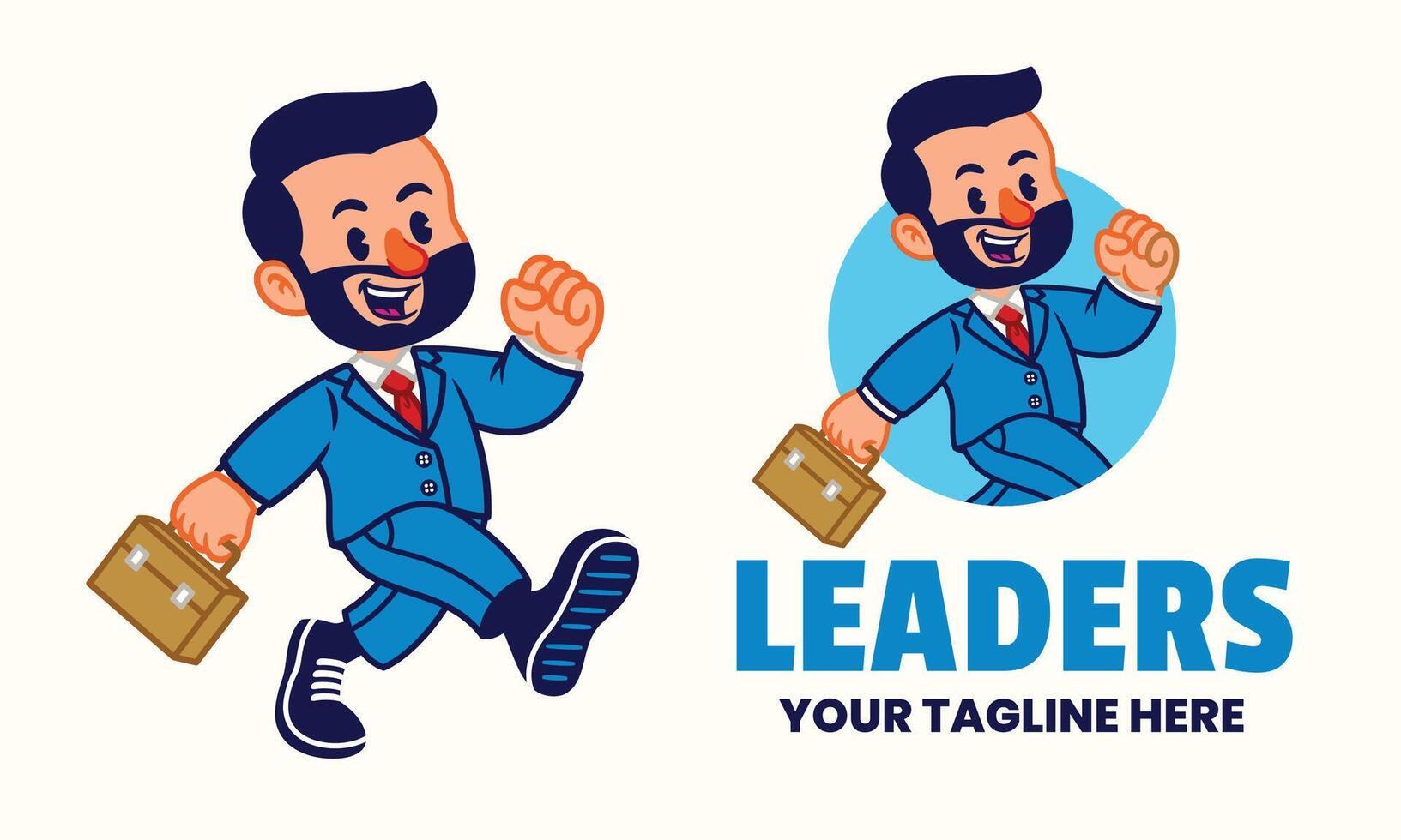 Mascot Logo Set Of Leadership vector