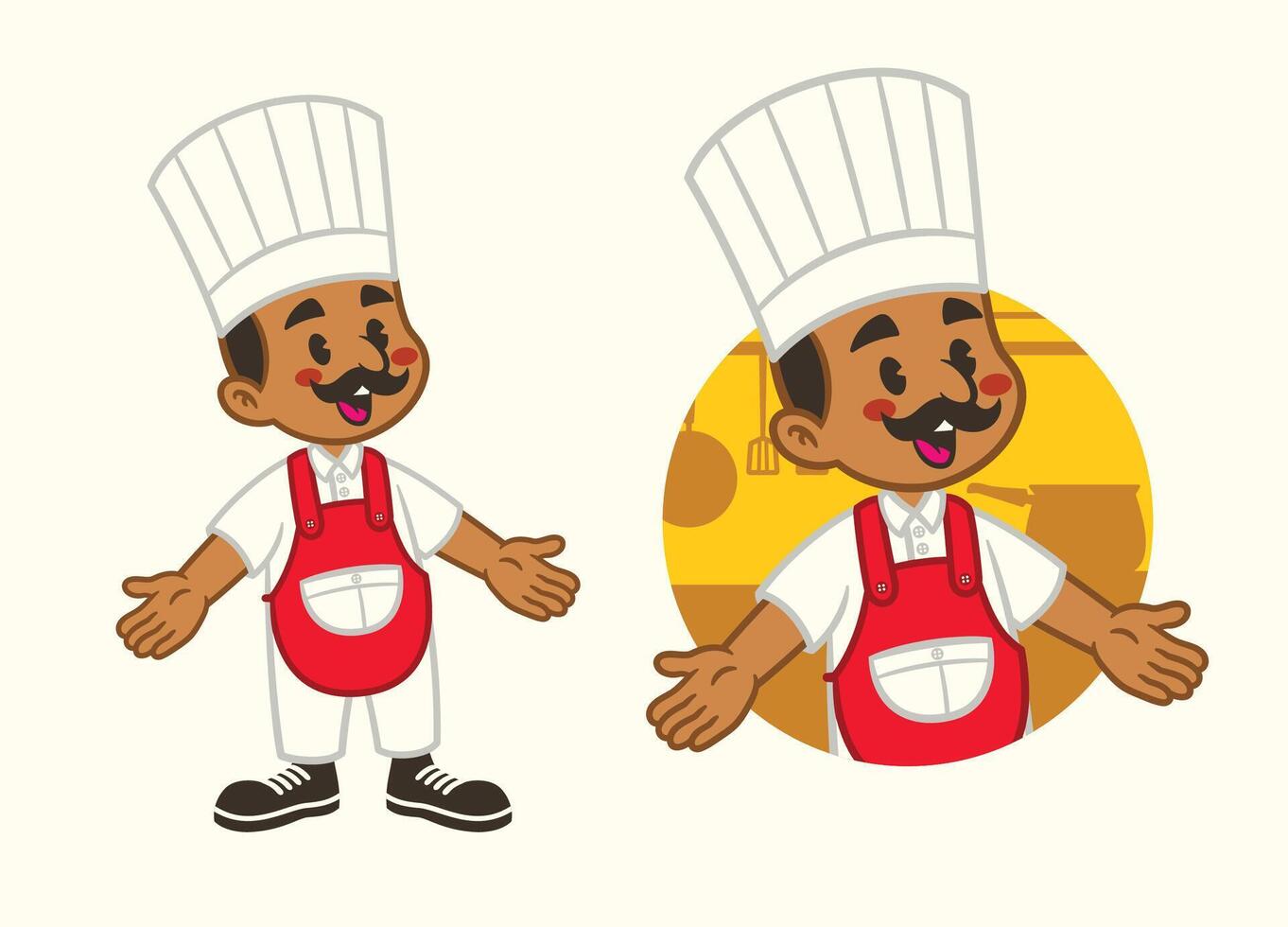 Cartoon Character Of Happy Chef Mascot vector