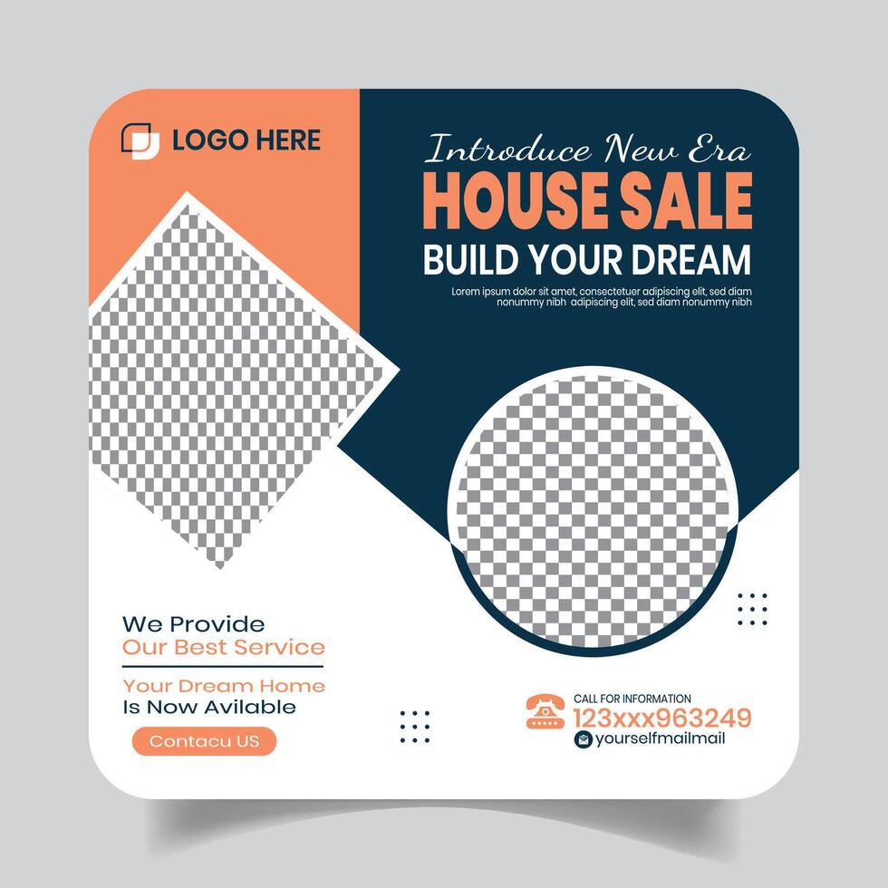 House Sale Advertisement Beautiful Social Media Post Design Banner vector