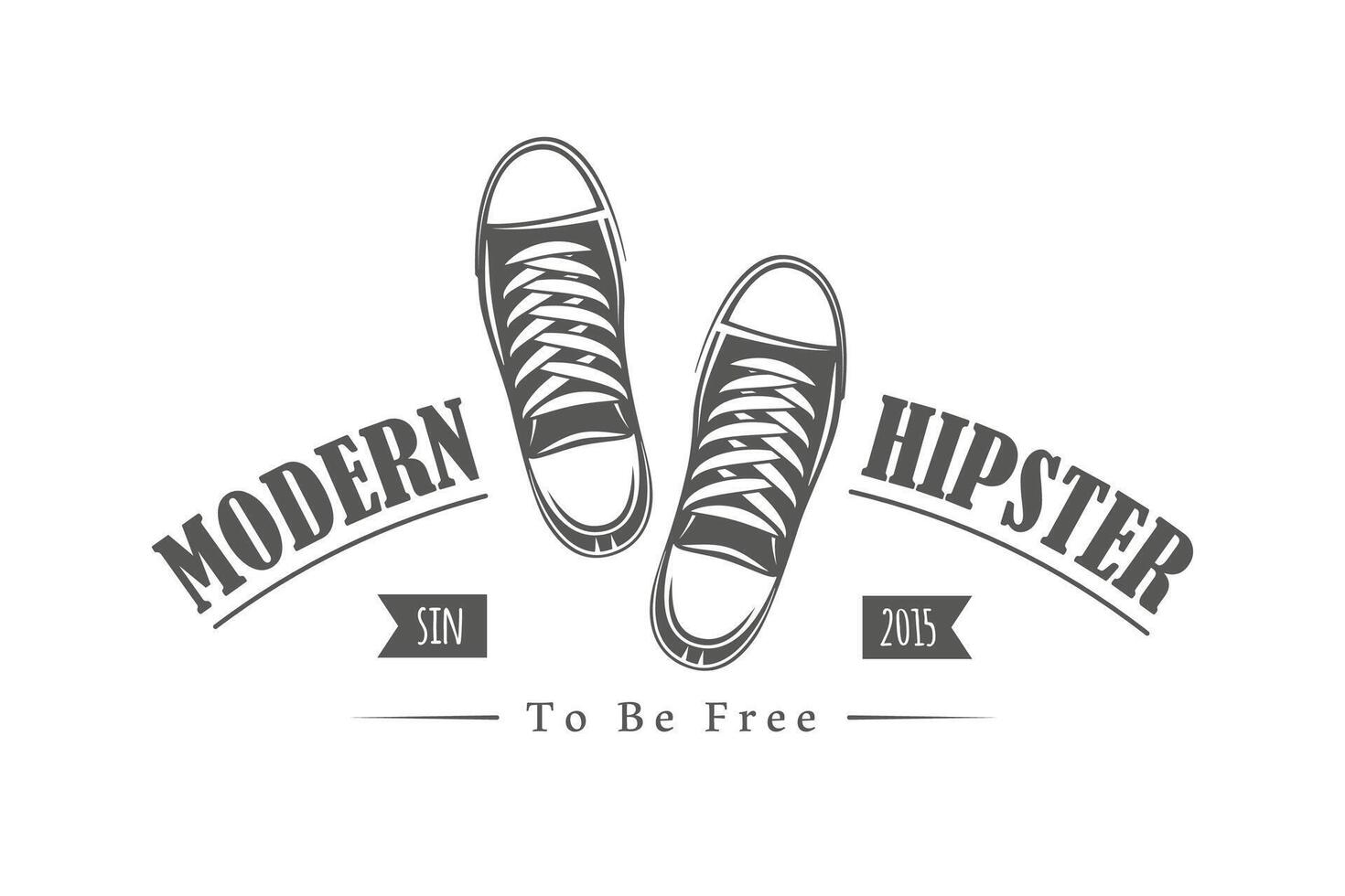 Vintage hipster label isolated on white background vector