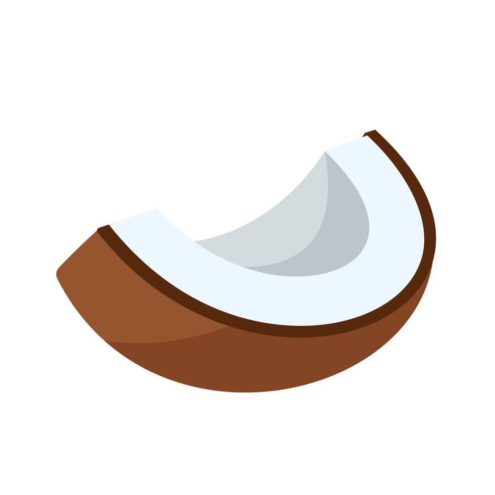 Simple coconut icon isolated on white vector