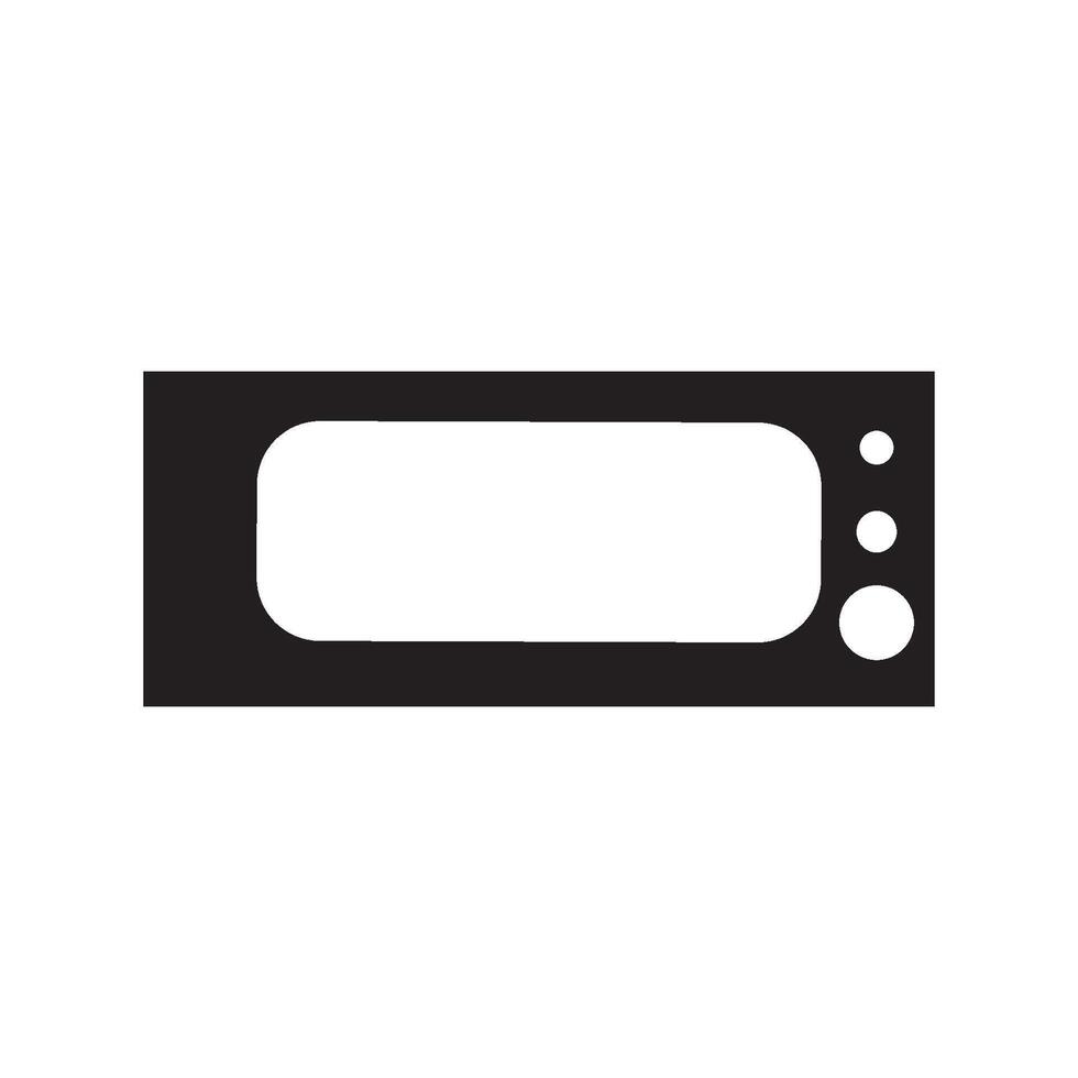 microwave oven icon design vector