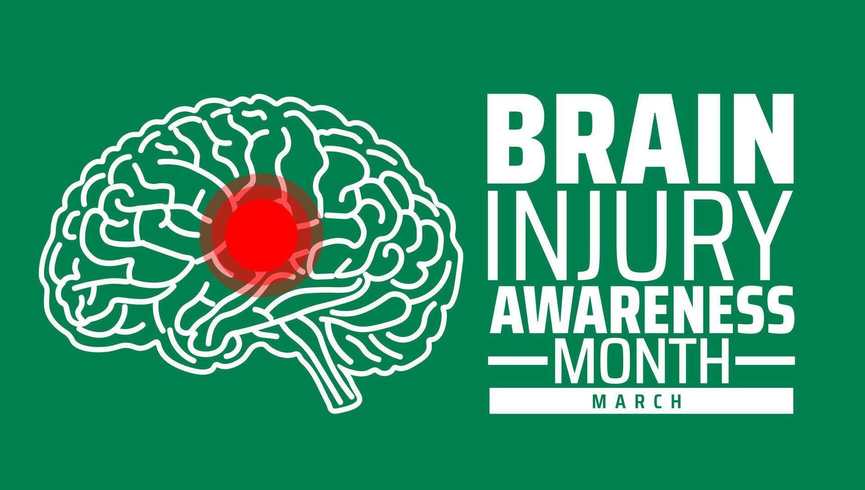 Brain Injury Awareness Month background banner or poster design template. vector