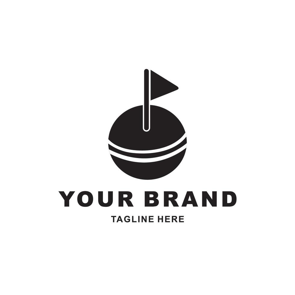 Golf ball logo design template vector