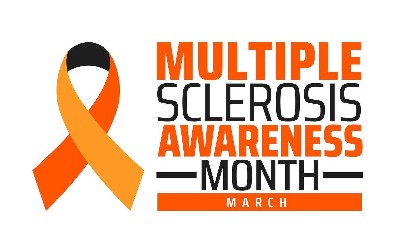Multiple Sclerosis Awareness Month background banner or poster design template. observed every year in March. Holiday concept. Use to any Template, card, poster, placard, template. vector