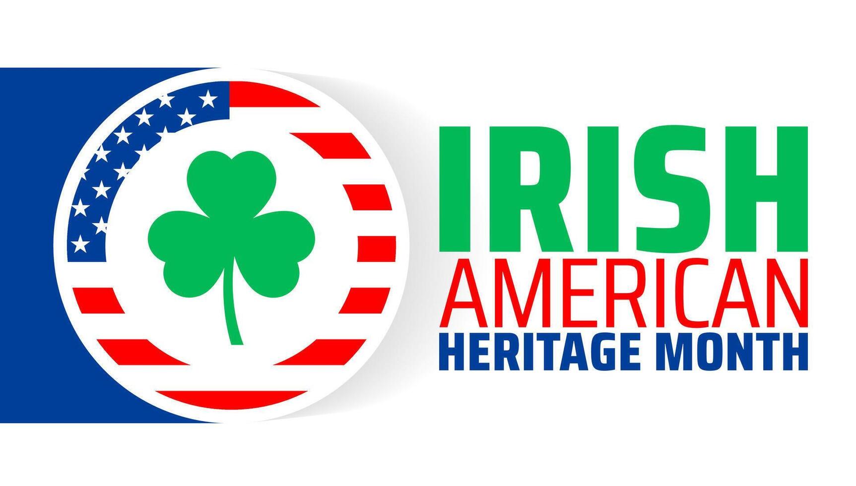 rish American Heritage Month background banner or poster design template. observed every year in March. vector