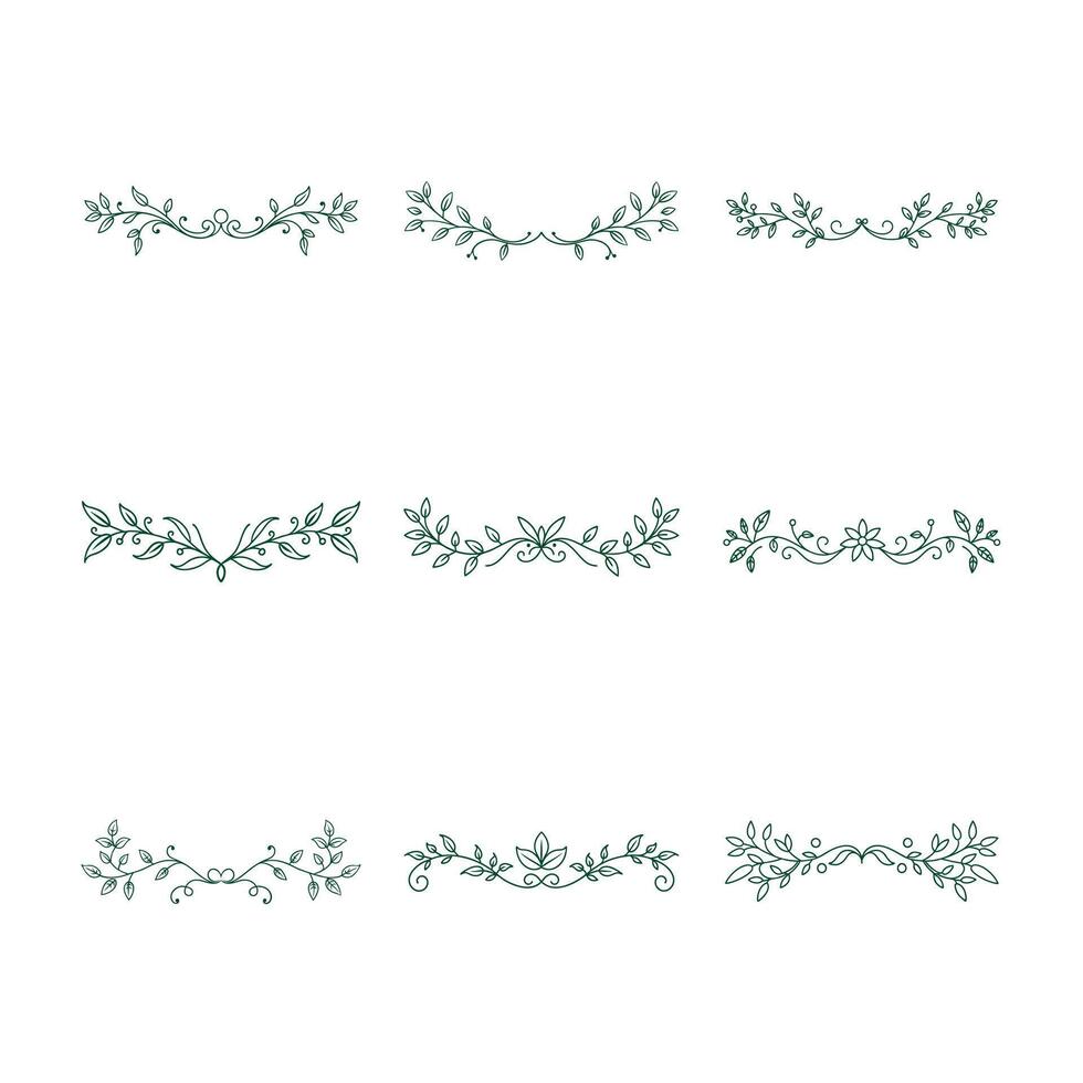 Artistic ornamental underline decorations for invitations and branding vector