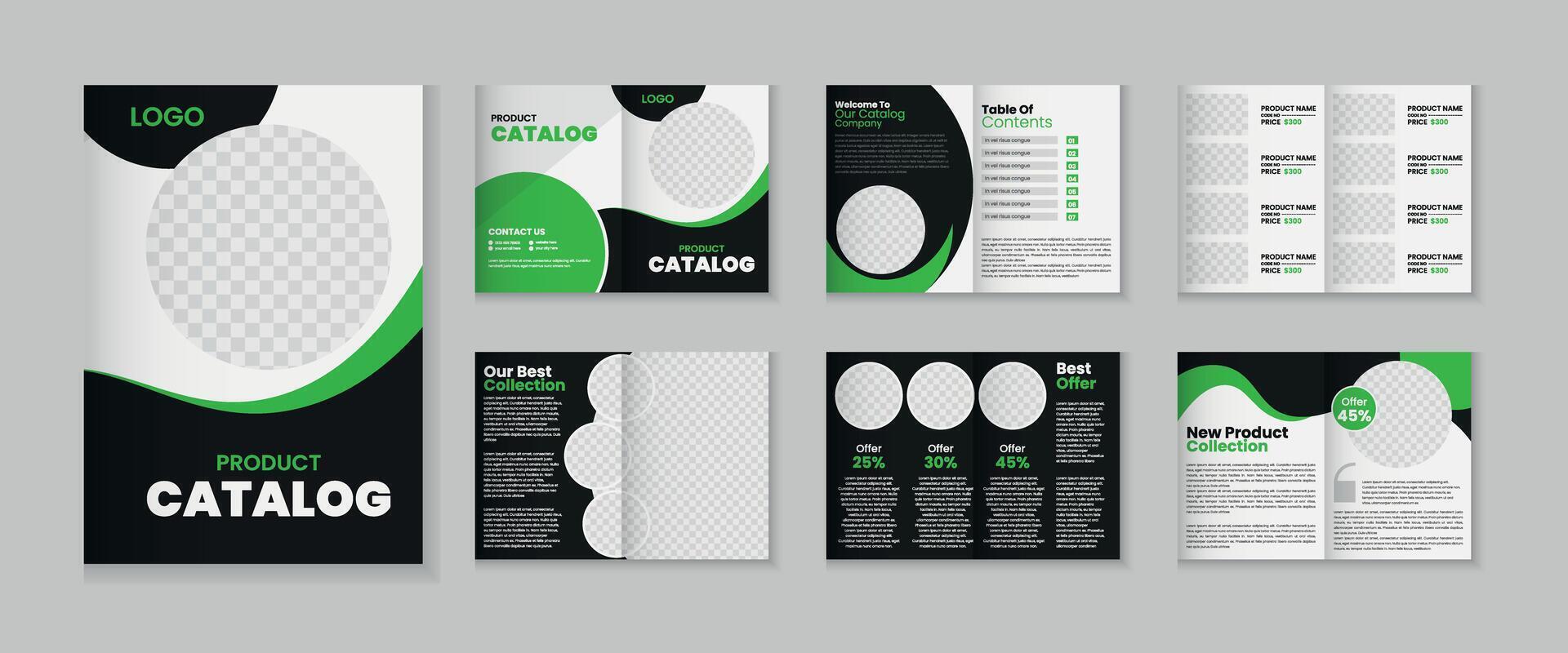 Multipage brochure catalogue template design vector