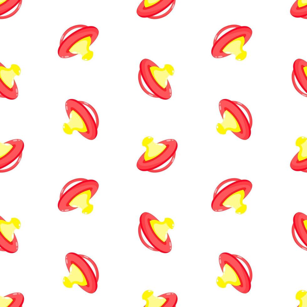 Red pacifiers seamless pattern. Baby dummy. Background, print, packaging design, wrapping vector