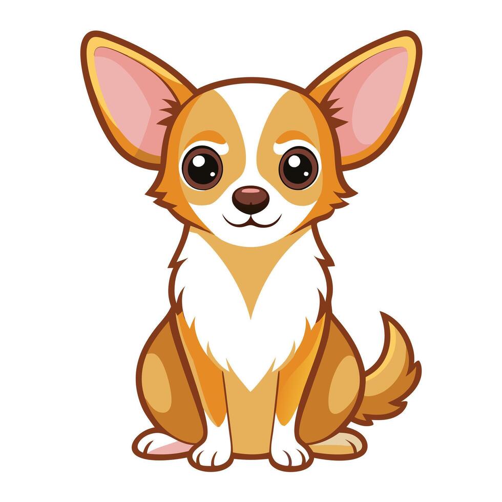 chihuahua dog color illustration,graphic style.Perfect for pet lovers. Pet Animal vector