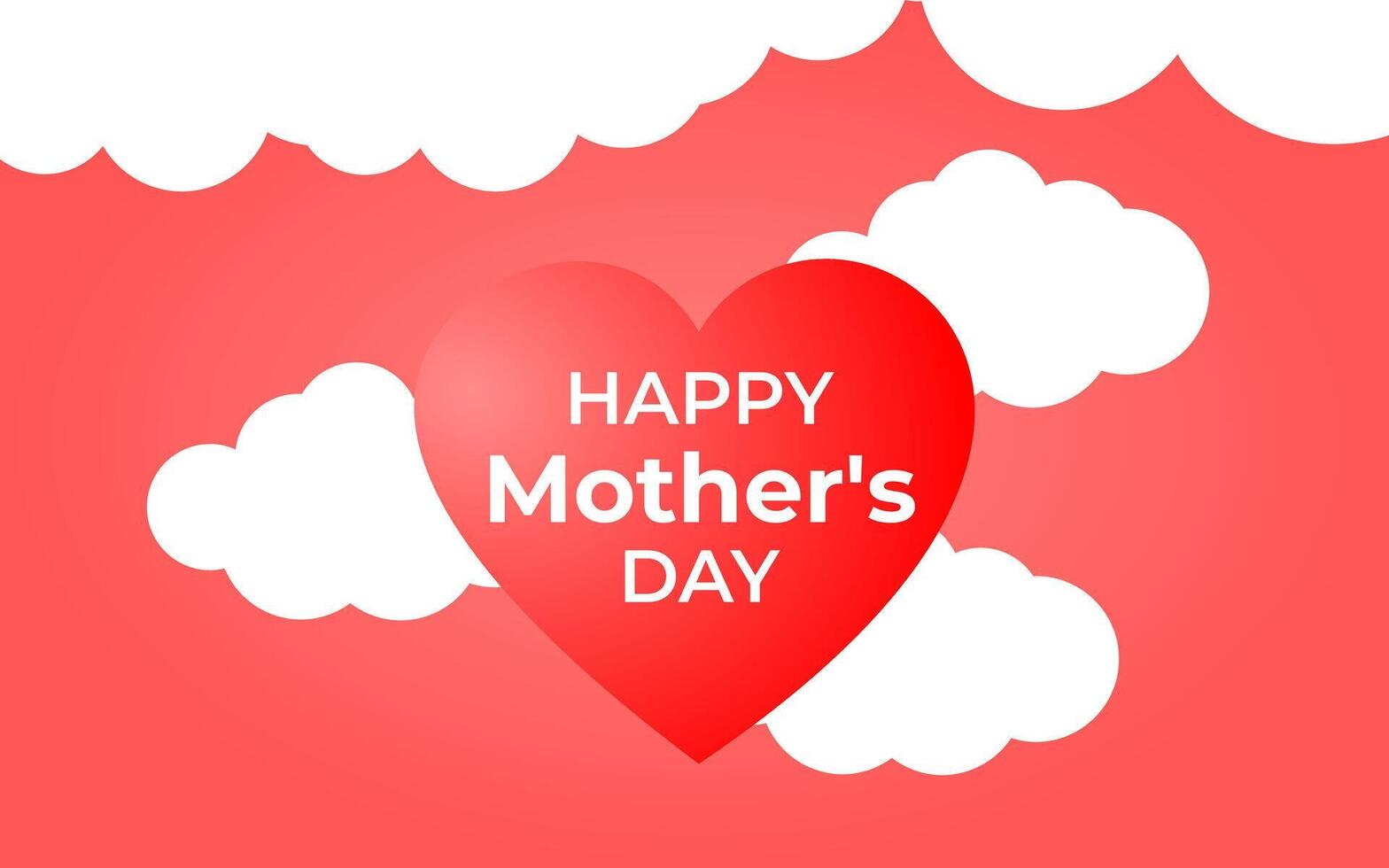 Happy Mother's Day Calligraphic lettering design. Creative typography for Holiday greetings and invitations. Symbol of love in Shape of Heart. vector