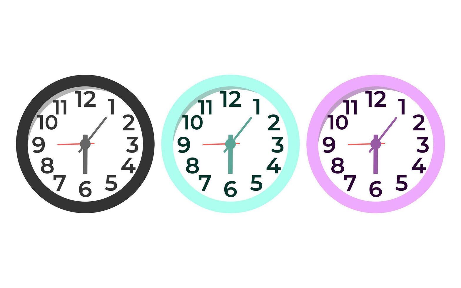 Clock icon Isolated on white background. vector