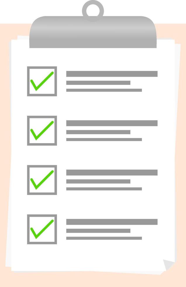 Clipboard with Checklist icon. Flat illustration of Clipboard with Checklist icon for web on White Background. vector