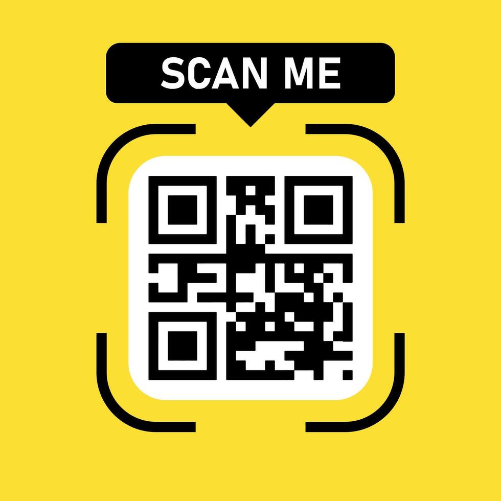 Scanning Identification System. Scan Me. vector