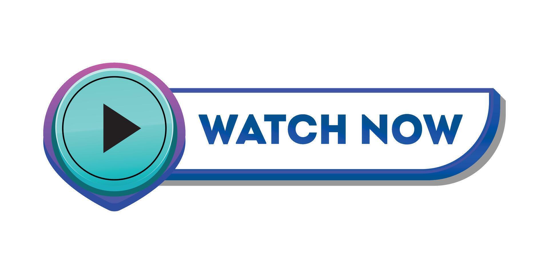 Play with Watch Now. view on a white background. vector