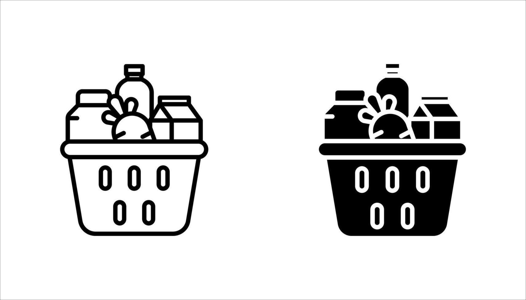 Food donations icon set, vector