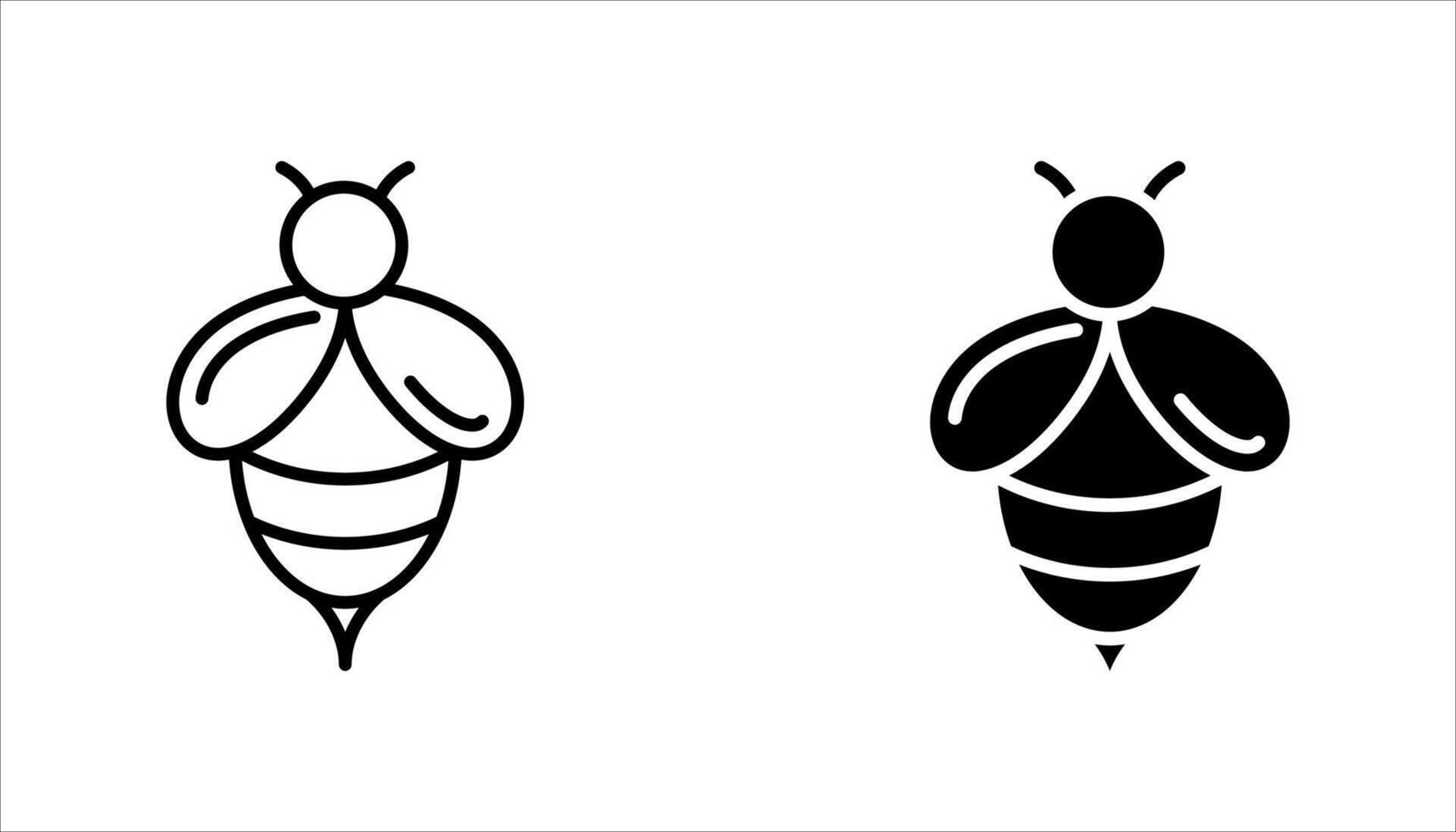 Bee icon set. vector