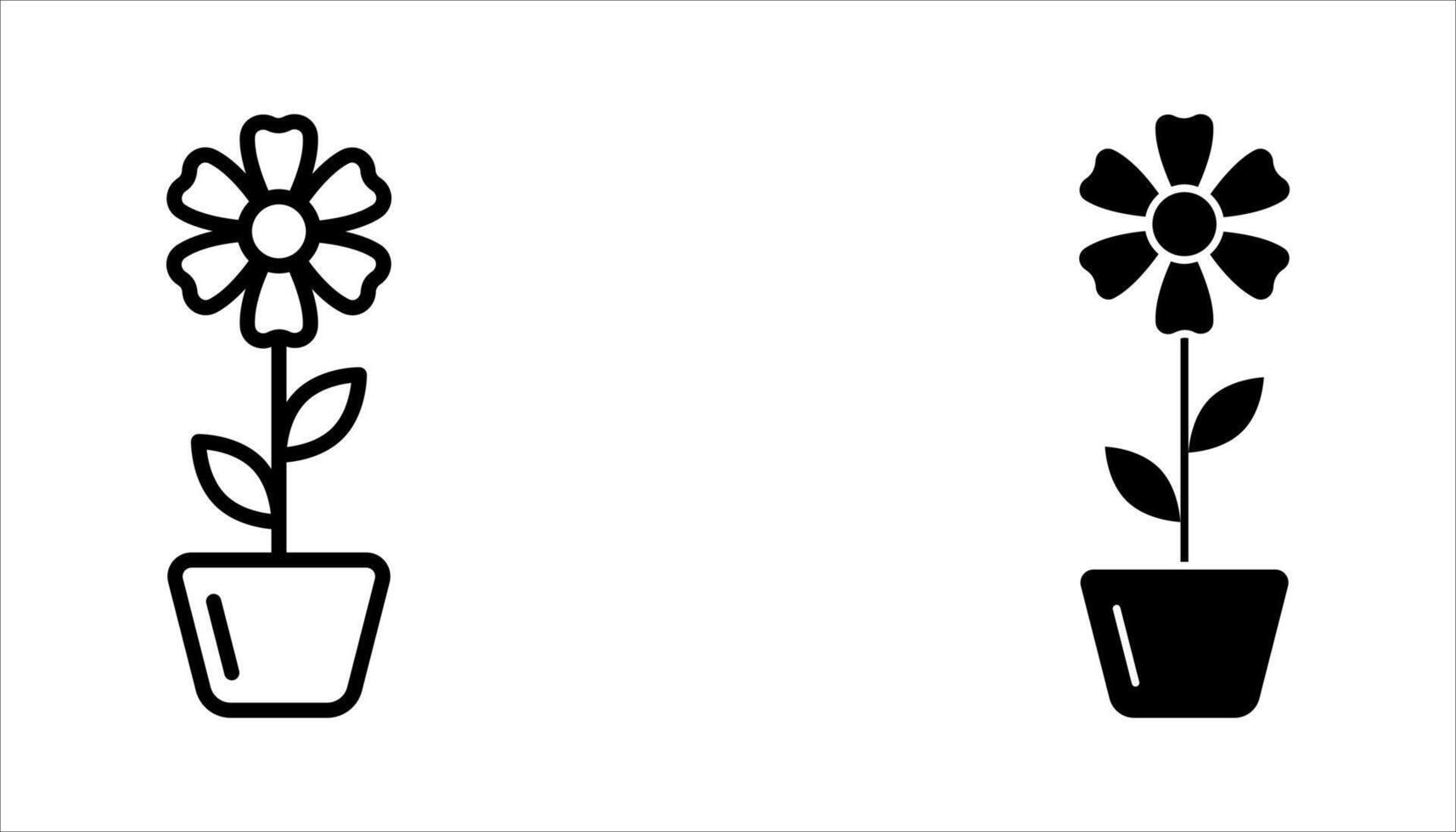 flower icon set. vector
