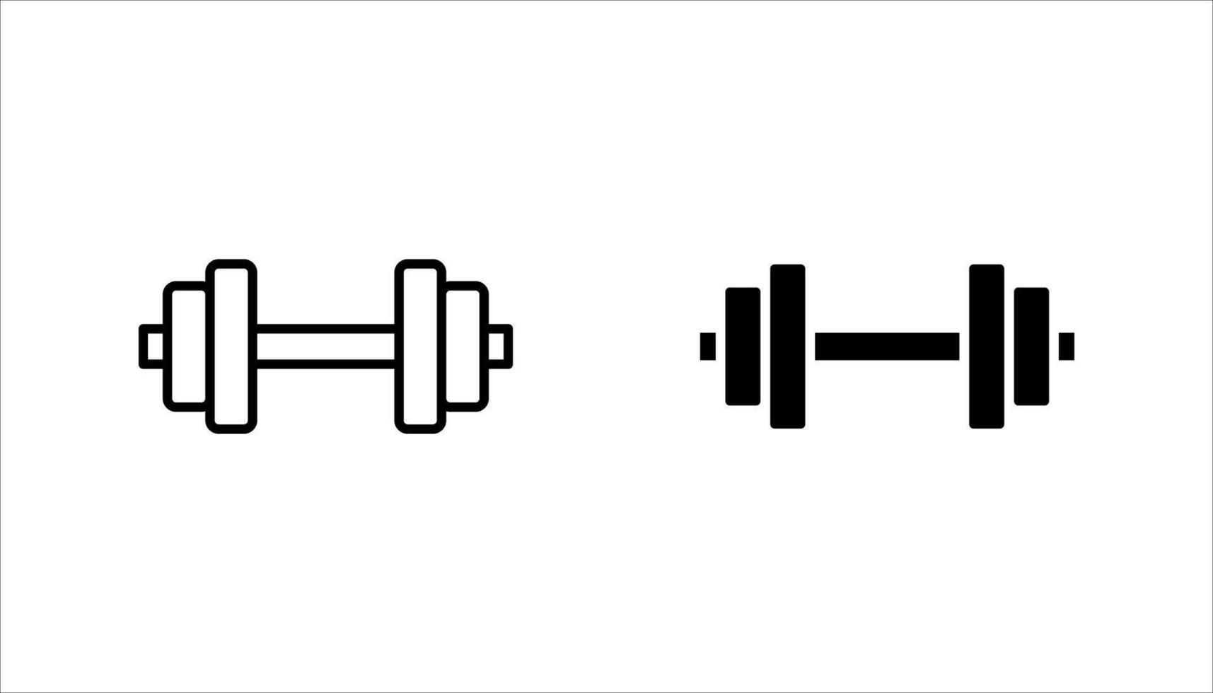 Dumbbells icon set, vector