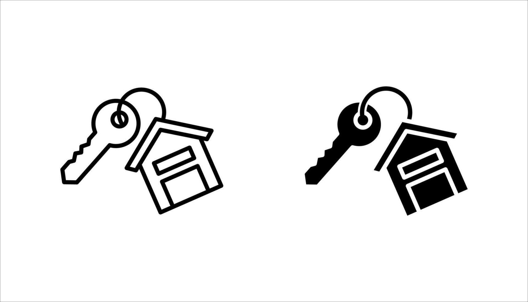 Key icon set vector