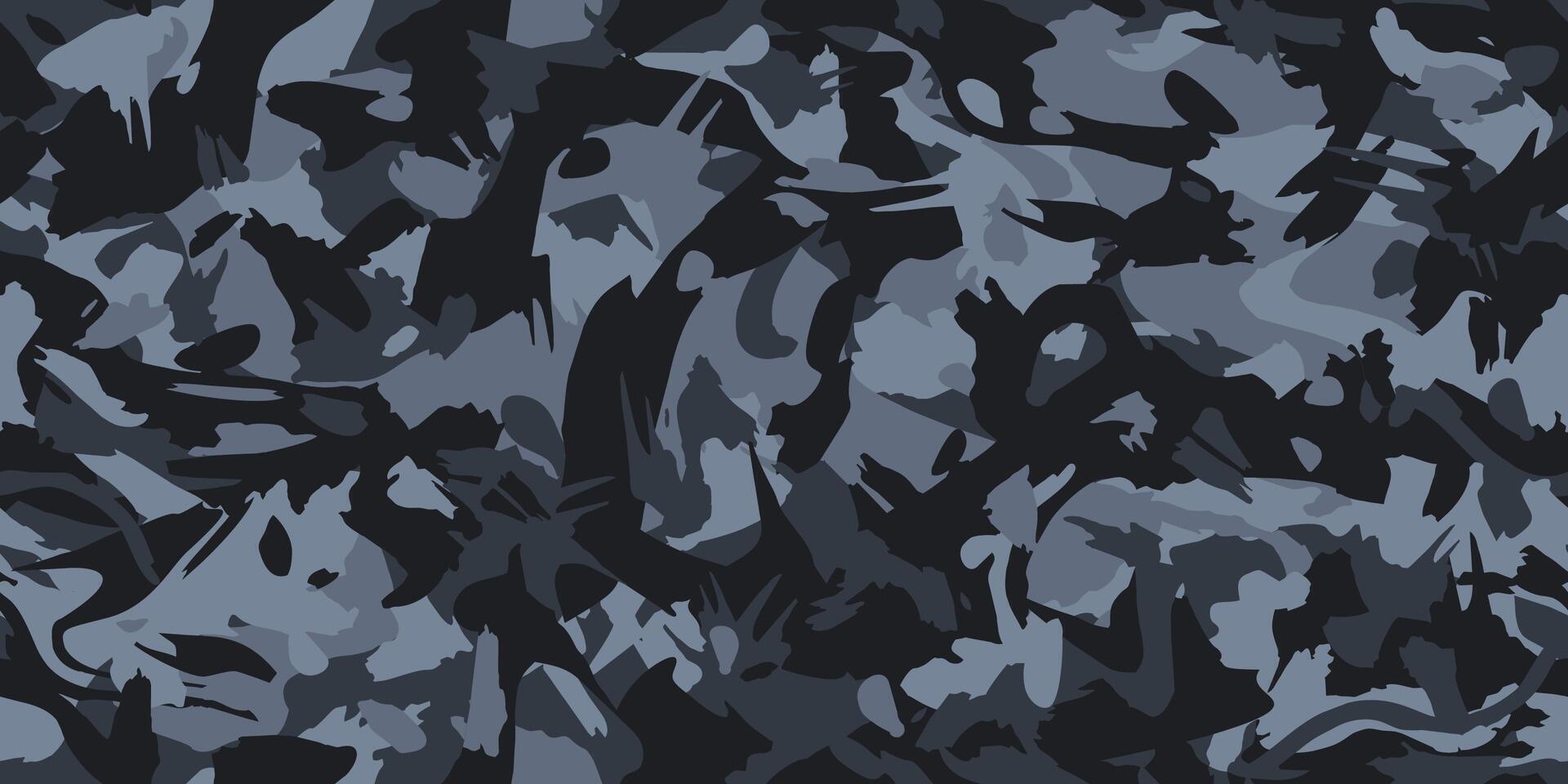 Urban camouflage, modern fashion design. Camo military protective. Army uniform. Grunge pattern. Black monochrome, fashionable, fabric vector