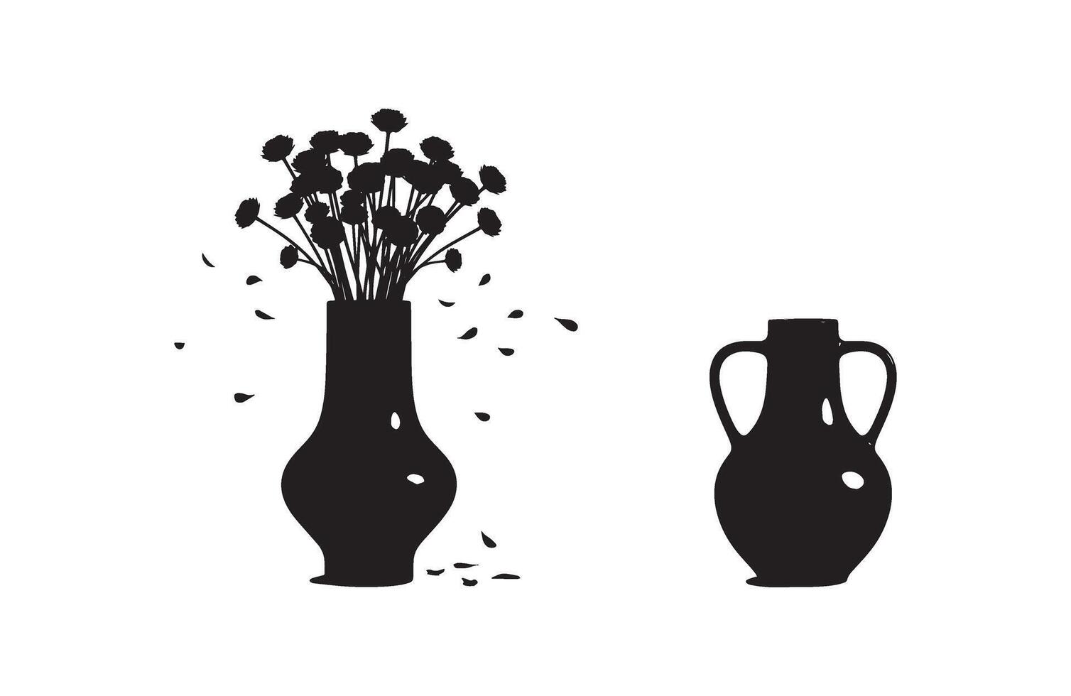 Luxurious flower vases for elegant display vector