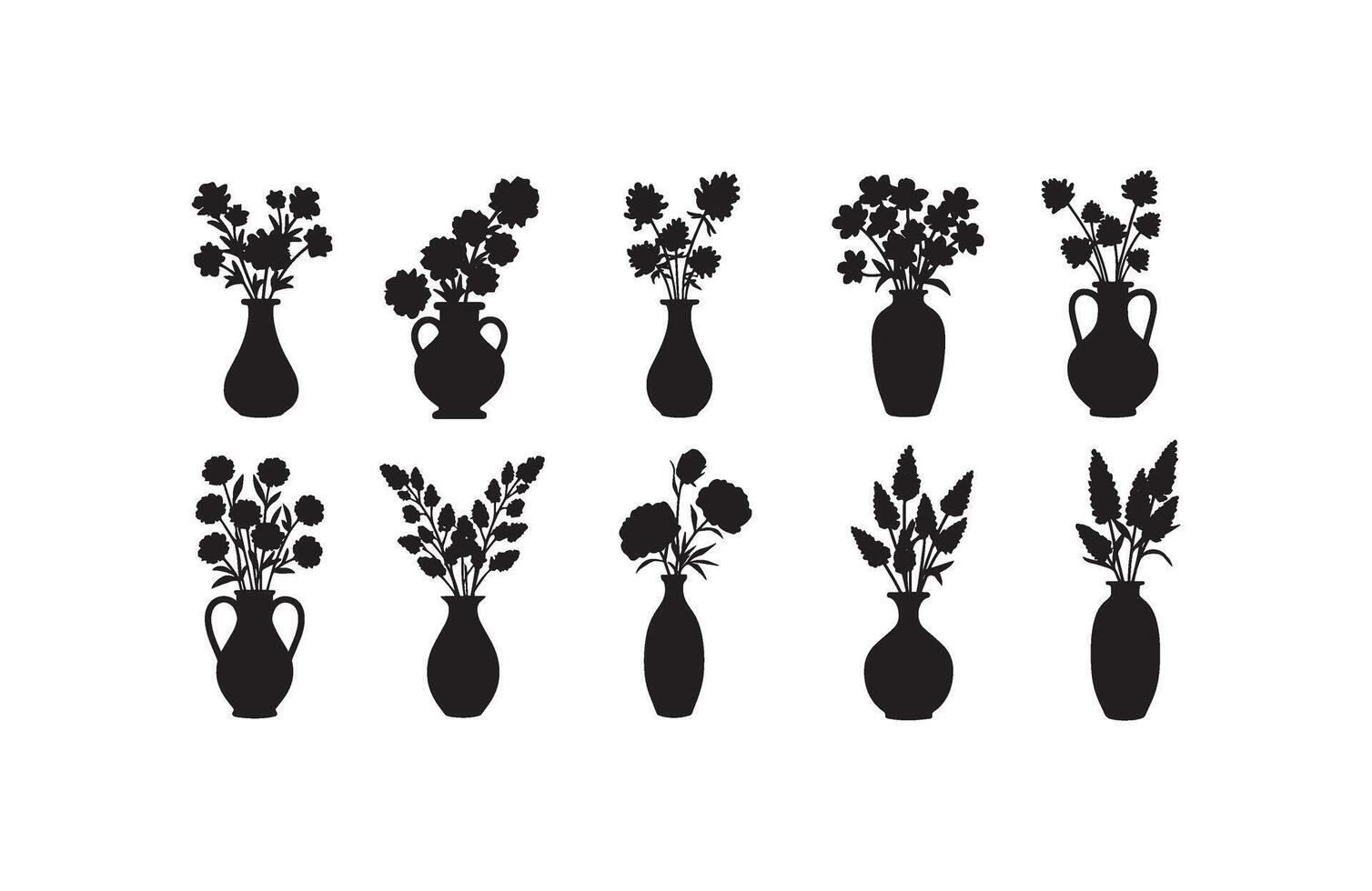 Charming vase with delicate floral accents vector