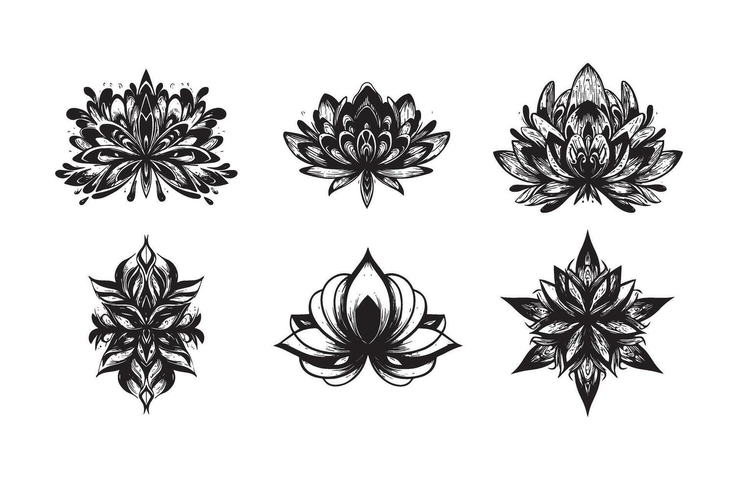 Wildflower Shapes Nature Aesthetic Design vector