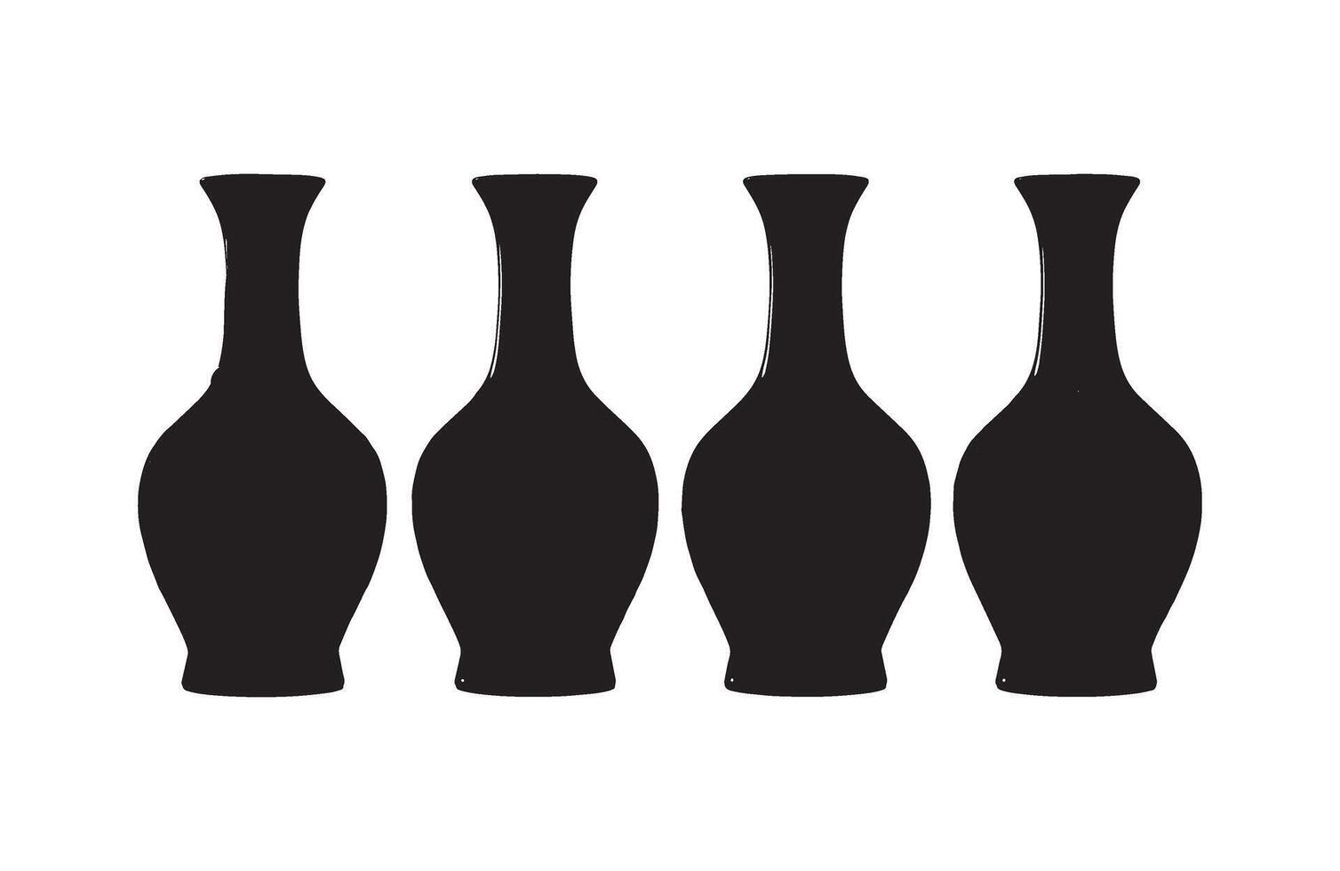 Romantic flower display in artistic vases vector