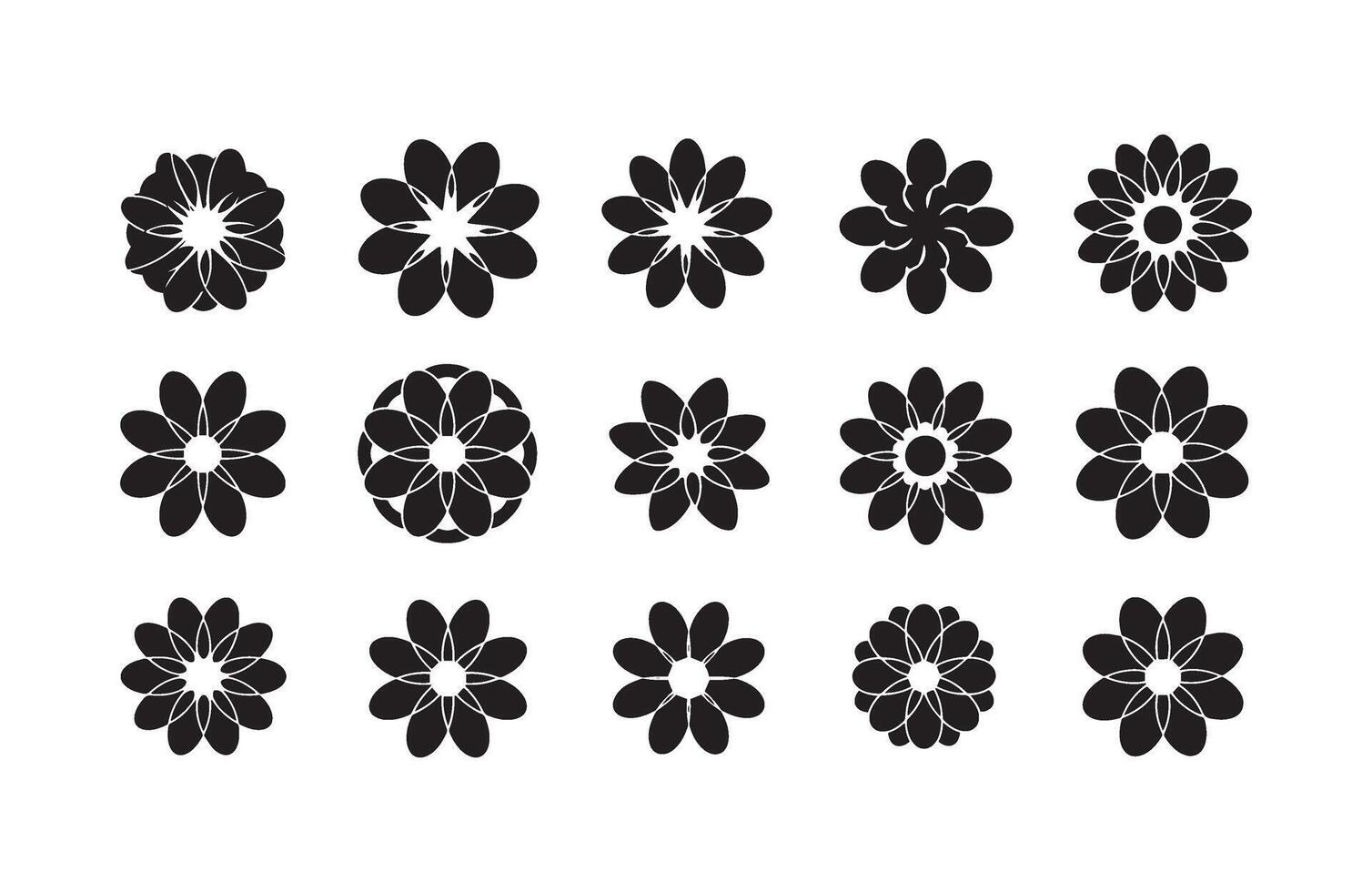 High-Resolution Petal Icon Design Bundle vector