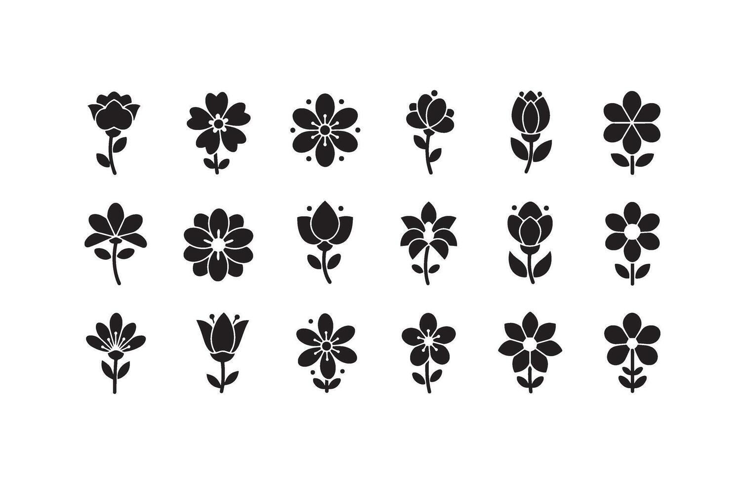 Minimalist Bloom Art Set for Branding vector