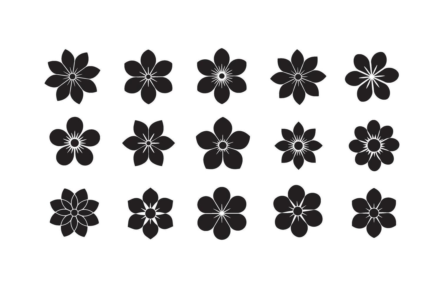 Elegant Bloom Illustrations for Graphics vector