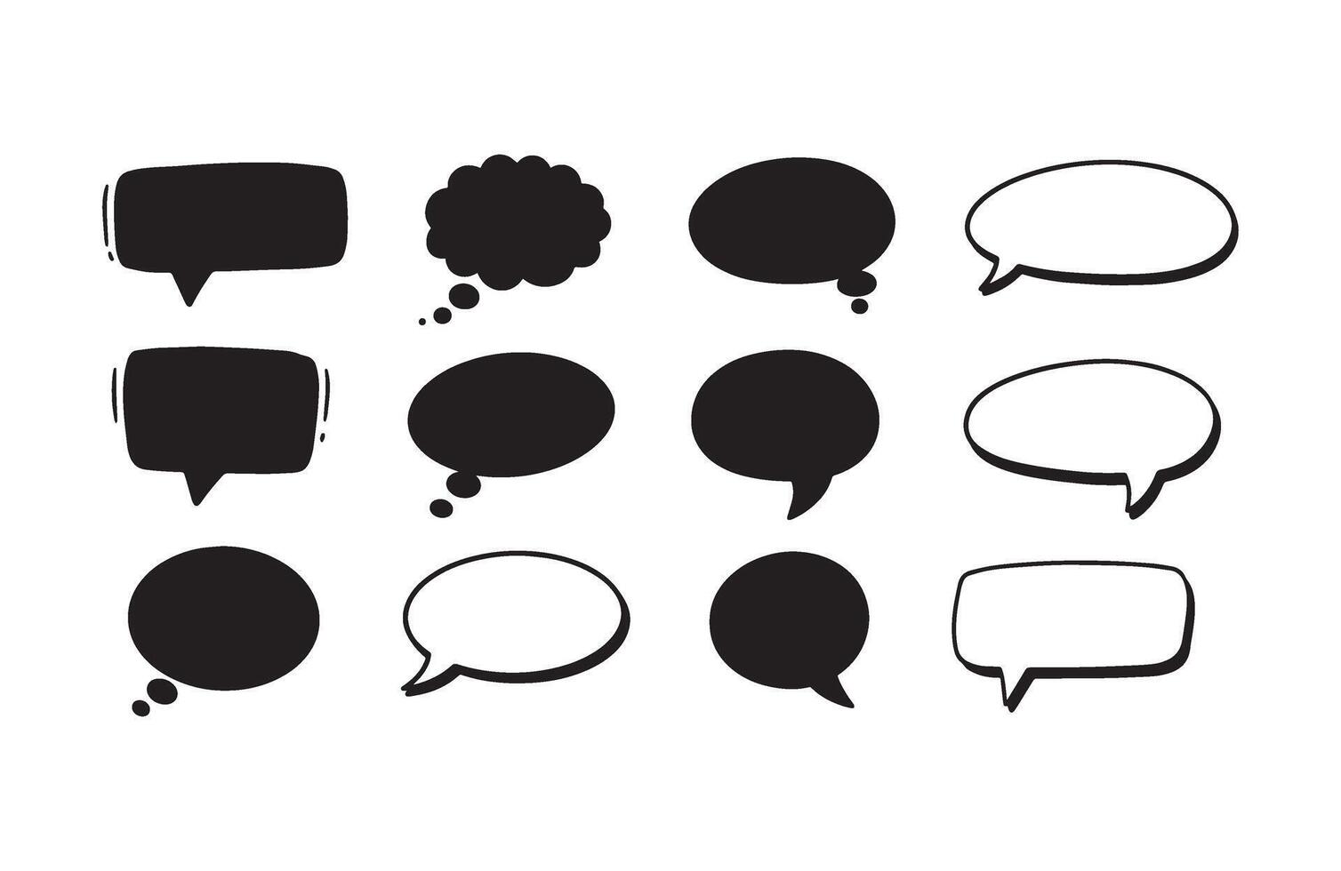 Abstract Hand Speech Bubble Design vector